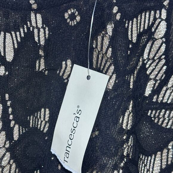 Black and Gold Lace Dress With Lace 3/4 Bell Sleeve New With Tags XS - Picture 13 of 16